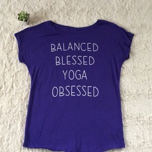 Gaiam Yoga graphic tee oversized Purple